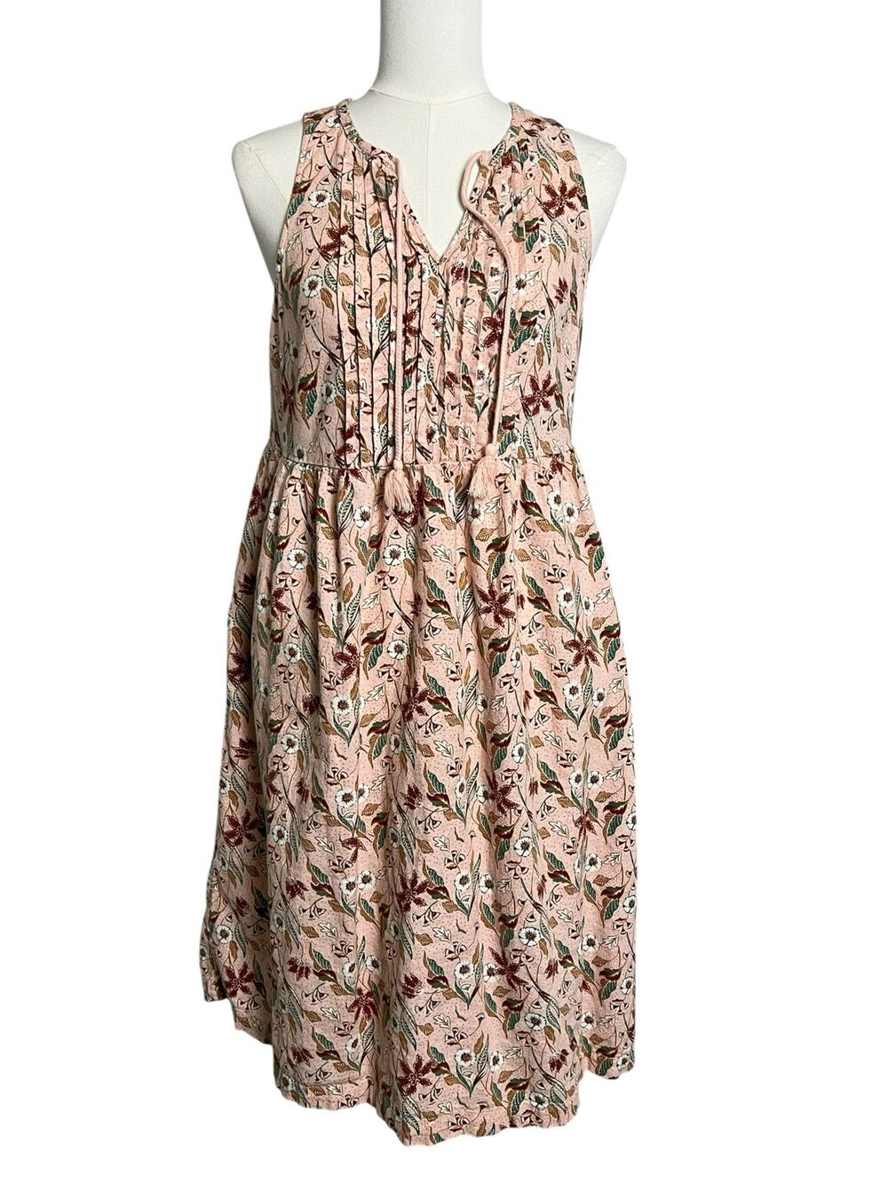Womens Boho Tank Dress Cottage Indie Fairy Festival Hippie M Floral Casual